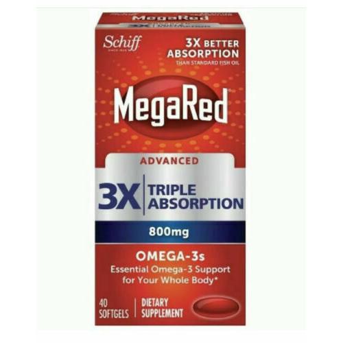 Schiff Mega Red Advanced Triple absorption 800 mg 40 Softgels Omega 3