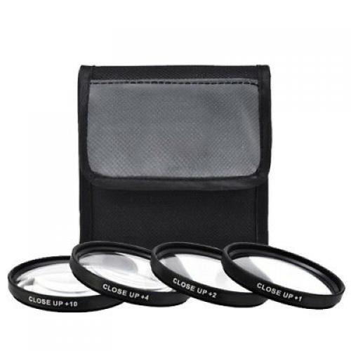 62mm Close-Up Filter Set +1 +2 +4 +10 Magnification Macro HD 4 Piece Set