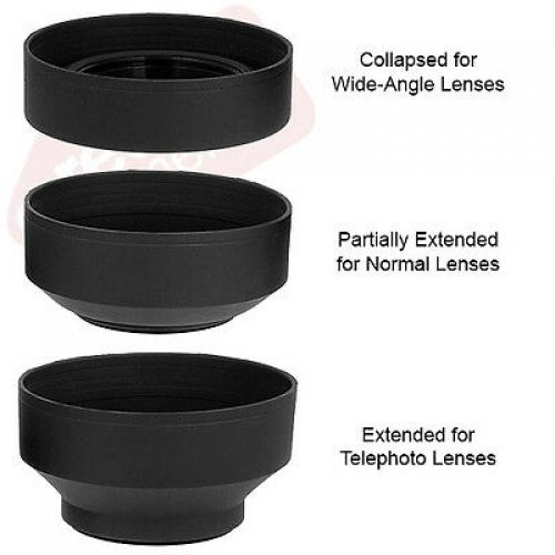 58MM Tulip & Collapsible Rubber Lens Hoods for Canon 18-55 75-300 70-300 55-250