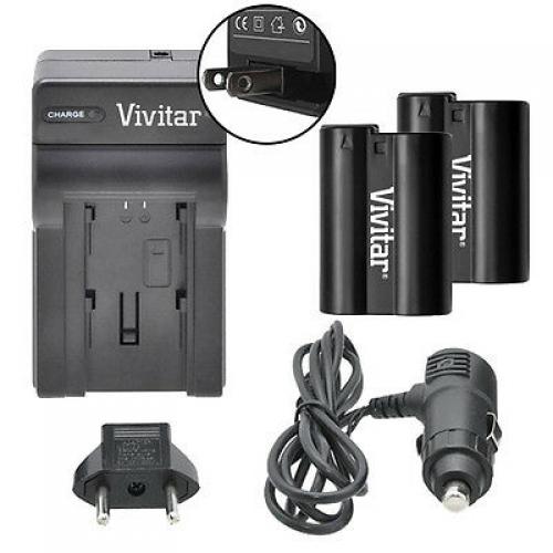 Vivitar Dual Battery EN-EL15 & Charger Kit for Nikon D800 D800E D810 1 V1