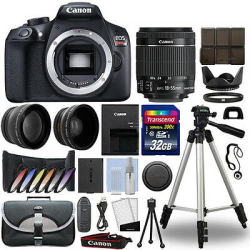 Canon EOS Rebel T6 DSLR Camera + 18-55mm IS II 3 Lens Kit + 32GB Best Value Kit