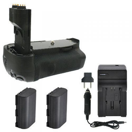 BG-E7 Battery Grip + 2 LP-E6 Battery Packs + Charger For Canon 7D Camera