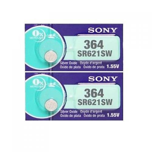 2pc SONY 364 SR621SW Silver Oxide Watch Battery 1.55V EXP 04-2018 SHIP FROM USA