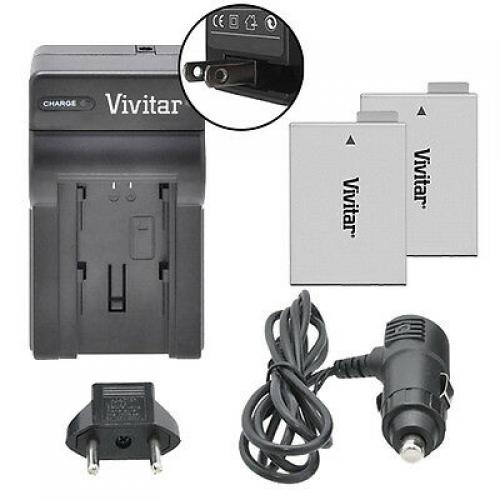 Vivitar Dual Battery LP-E8 & Charger Kit for Canon EOS 650D 700D Rebel T4i T5i