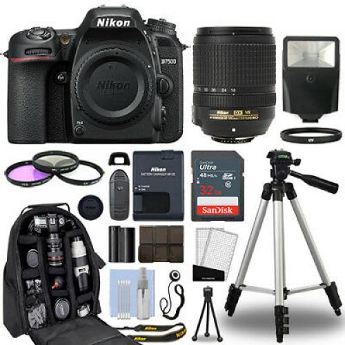 Nikon D7500 Digital SLR Camera Body + 18-140mm VR Lens + 32GB Accessories Kit