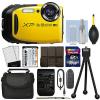 Fujifilm FinePix XP80 16.4MP Digital Camera 5x Optical Zoom Yellow + 16GB Kit