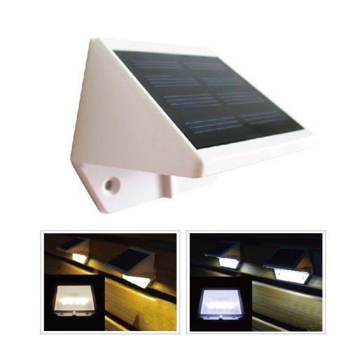 4 LED Solar Powered Stairs Fence Garden Security Lamp Outdoor Waterproof Light