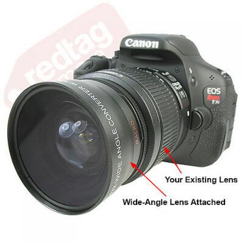 58mm 0.43X Wide angle Lens For Canon 18-55mm 75-300mm 55-250mm 50mm 1.4 Lenses