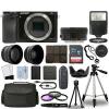 Sony Alpha a6000 Camera Body Black + 3 Lens Kit 16-50mm OSS+ 32GB + Flash & More