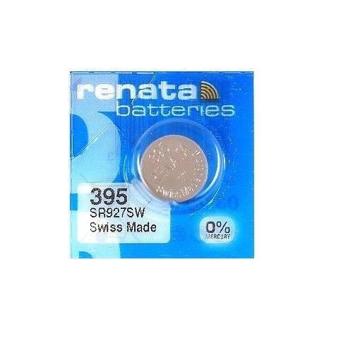 2 x Renata 395 Silver oxide batteries 1.55V SR927W SR57 399 Watch 0% Mercury