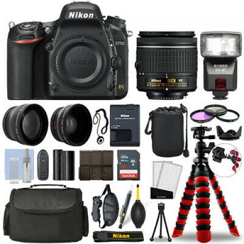 Nikon D750 DSLR Camera with 18-55mm VR + 16GB 3 Lens Ultimate Accessory Kit