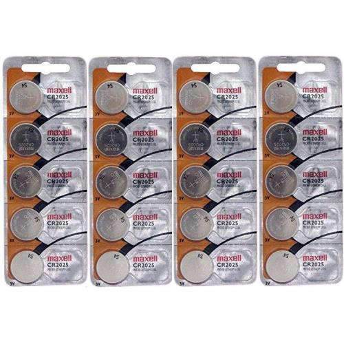 25pc GENUINE MAXELL CR2025 2025 LITHIUM BUTTON COIN CELLS BATTERIES Battery 3V