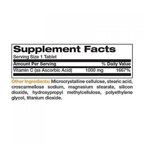 Bronson VITAMIN C 1000 mg Ascorbic Acid NON-GMO, 100 Tablets