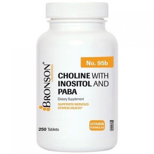 Bronson Choline with Inositol & PABA, 250 Tablets