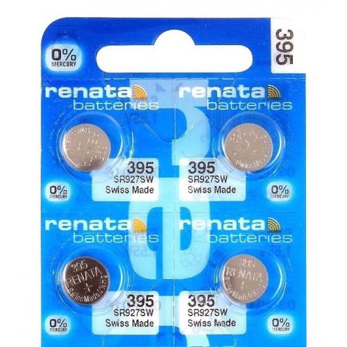 2 x Renata 395 Silver oxide batteries 1.55V SR927W SR57 399 Watch 0% Mercury