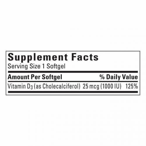 Nature Made D3 25mcg 650 Softgels Vitamin D Supports Bone Teeth & Muscle Health