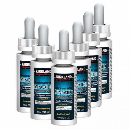 Kirkland Hair Regrowth for Men, 5% Minoxidil Topical Solution, 2 fl. oz, 6-pack