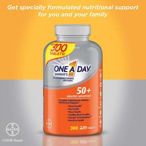 One A Day Women's 50+ Healthy Advantage Multivitamin, 300 Tablets