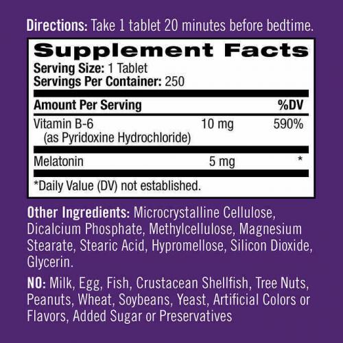 Natrol Melatonin Time Release 5 mg., 250 Tablets