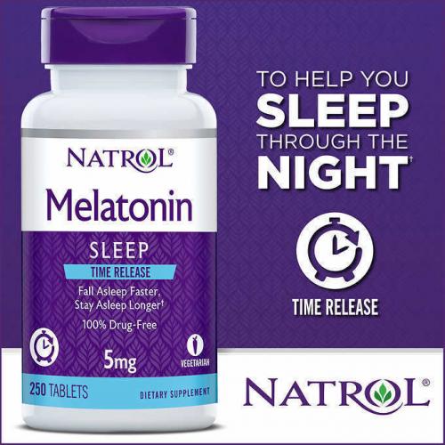 Natrol Melatonin Time Release 5 mg., 250 Tablets