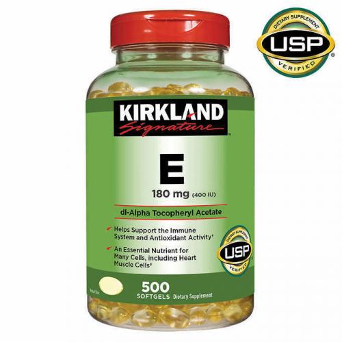 Kirkland Signature Vitamin E 180 mg., 500 Softgels Helps Support Immune System