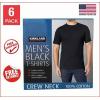 Kirkland Crew Neck T Mens Tee Undershirts Shirts Cotton Tagless Black L Large