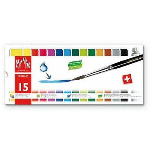 Caran d'Ache Fancolor Tempera, 15 Colors