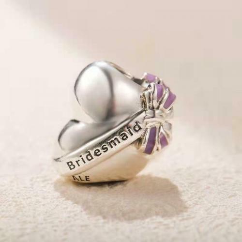 NEW Authentic Pandora Silver 925 Bridesmaid Heart Bead Charm 797272