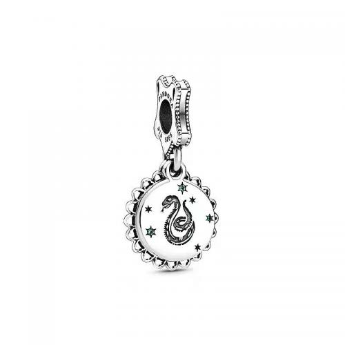 New Authentic PANDORA Harry Potter Slytherin Silver Charm Dangle 798620C01