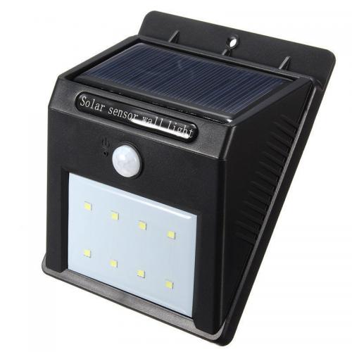 8 LED Solar Power PIR Motion Sensor Wall Light Outdoor Waterproof Garden Lamp