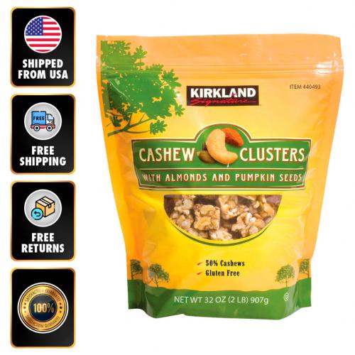 Kirkland Cashew Clusters Almonds & Pumpkin Seeds 2 lbs Gluten Free