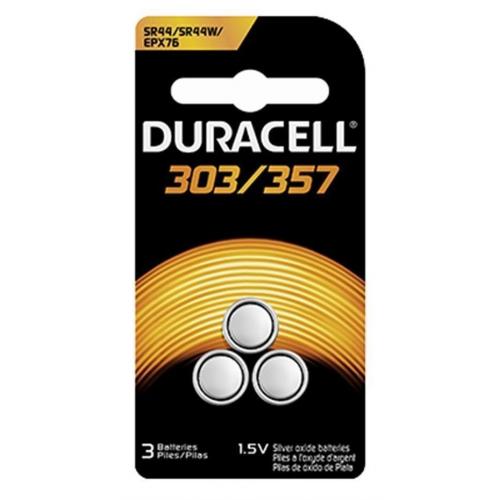 Duracell 357 303 - SR44SW Silver Oxide Button Cell Batteries 3 Pack