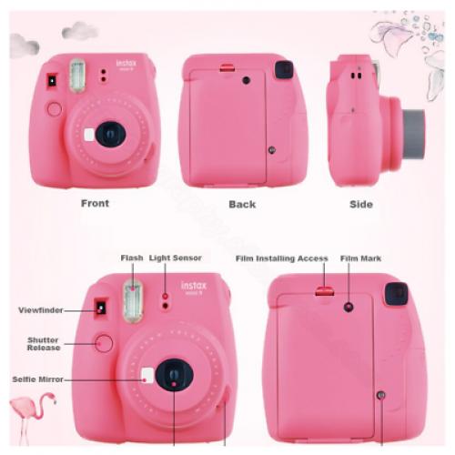 Fujifilm Instax Mini 9 Instant Film Camera - Flamingo Pink