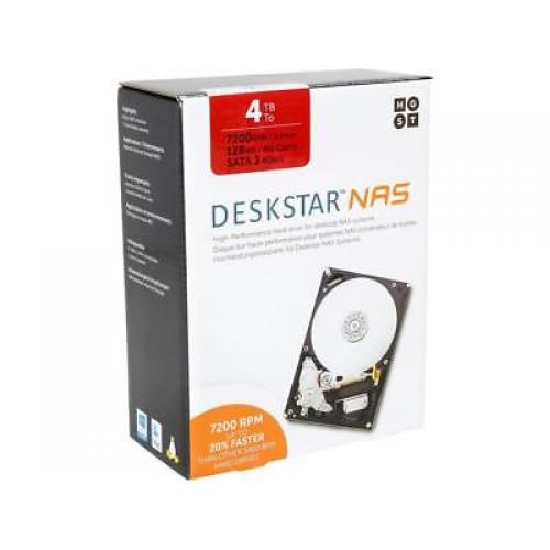 New HGST DeskStar NAS 3.5 4TB 7200 RPM 128MB Cache SATA 6.0Gb/s NAS Systems