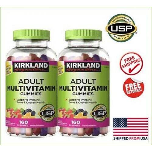 Kirkland Signature  Multivitamin Chews Multi Mineral 320 Gummies 2 Bottles