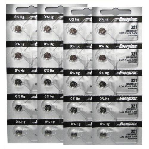 20 pcs 321 Energizer Watch Batteries SR616SW SR616 0% HG