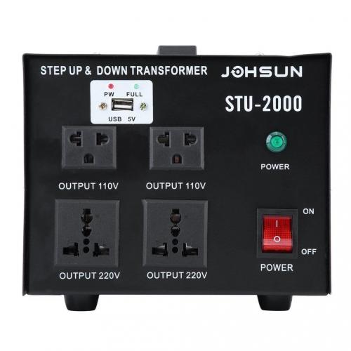 Johsun 2000 Watt USB Voltage Converter Transformer Step Up Down AC 110V to 220V