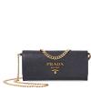 PRADA Saffiano Leather Shoulder Bag - Black