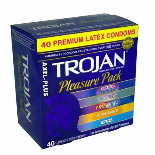 Trojan Pleasure Pack Assorted Premium Latex Condoms 40 Count