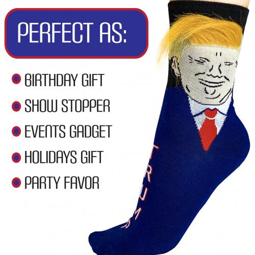 Trump Socks With Hair and Comb (2 pack)