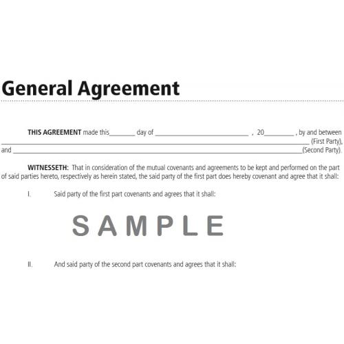 LF195 General Agreement Form - instant download