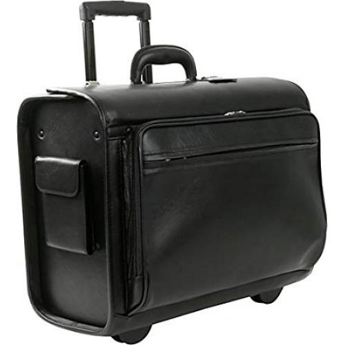 rolling leather briefcase