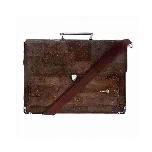 Earth Cork Faro Briefcase, Brown, 16.25