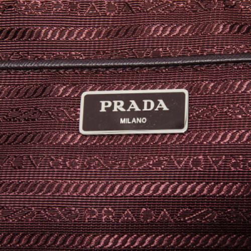 Prada Printed Nylon Tote - Bordeaux Margherita 60% Off