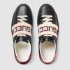 Gucci Men's Ace Black Leather Stripe Sneaker Size 9