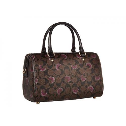 COACH Signature Moon Print Rowan Satchel