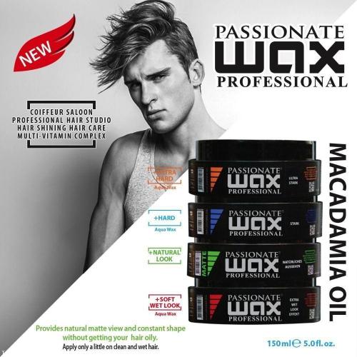 PASSIONATE MATTE WAX PROFESSIONAL MACADAMIA OIL HAIR WAX